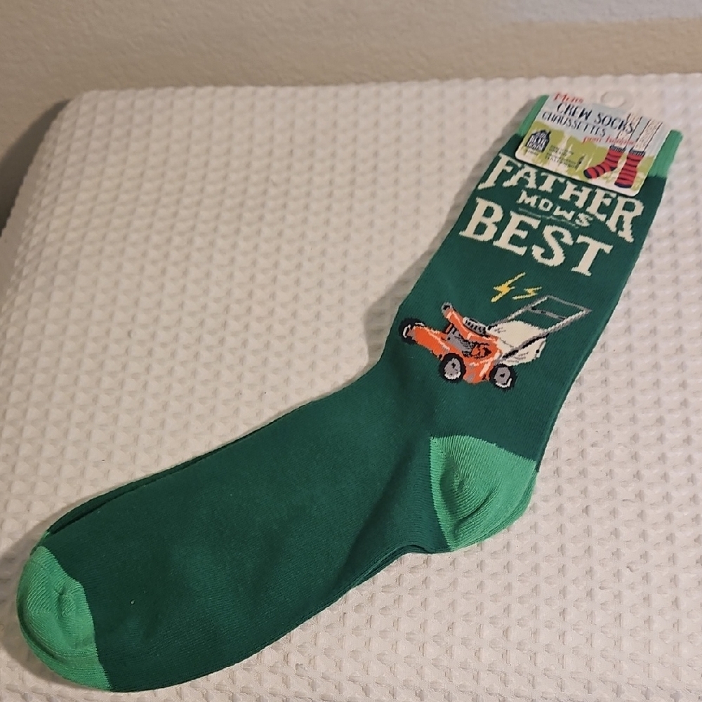 "Father Mows Best" Crew Socks